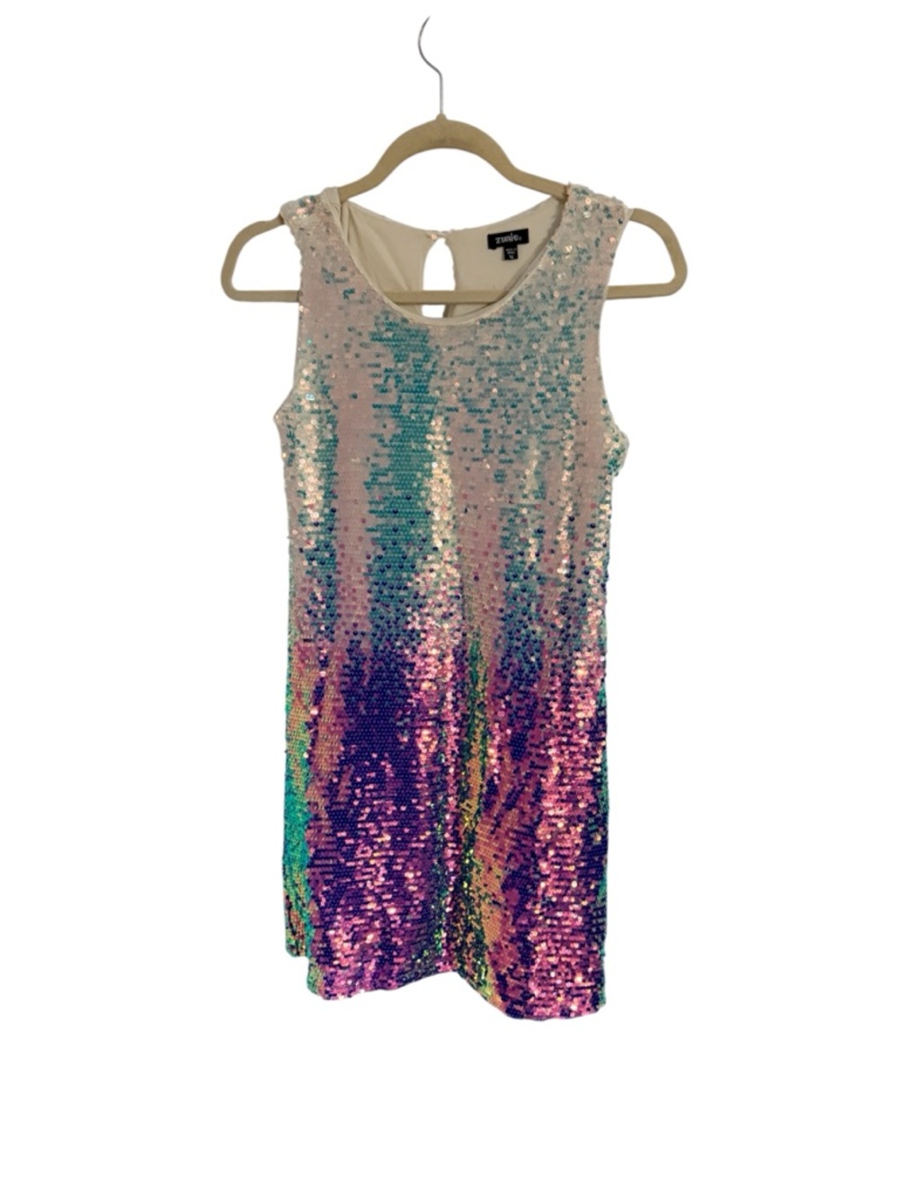 Zunie Girls Sequin Dress in Light Blue, Pink and Purple
